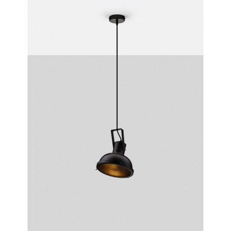 Lampa wisząca industrialna Sidero | Czarny mat | Decolab24