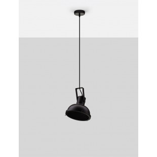 Lampa wisząca industrialna Sidero | Czarny mat | Decolab24