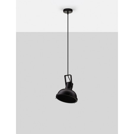 Lampa wisząca industrialna Sidero | Czarny mat | Decolab24