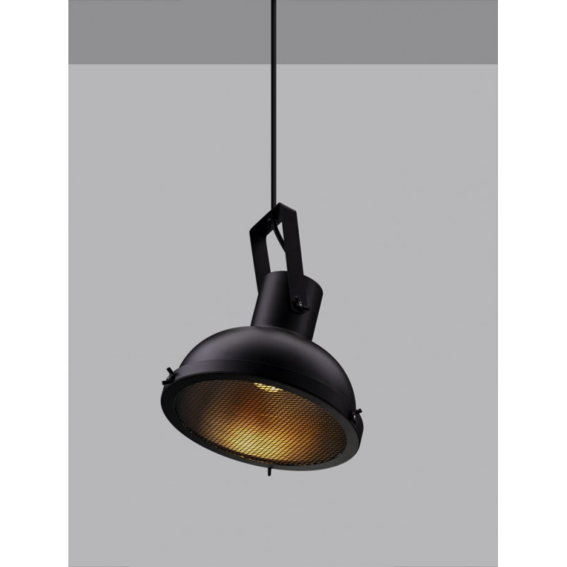 Lampa wisząca industrialna Sidero | Czarny mat | Decolab24