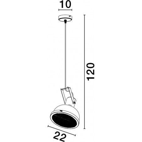 Lampa wisząca industrialna Sidero | Czarny mat | Decolab24