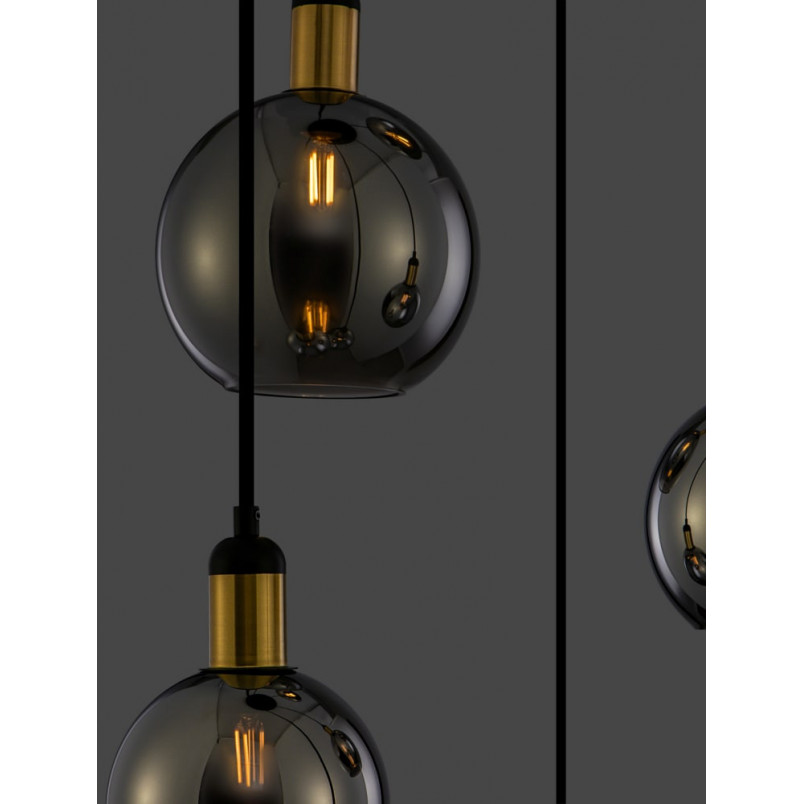 Lampa wisząca Luxes V - szkło dymione, loft | Decolab24