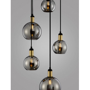 Lampa wisząca Luxes V - szkło dymione, loft | Decolab24