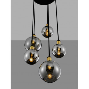 Lampa wisząca Luxes V - szkło dymione, loft | Decolab24