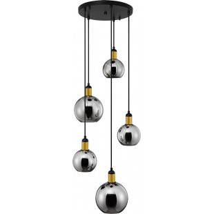Lampa wisząca szklane kule Luxes V 50cm szkło dymione z efektem lustra