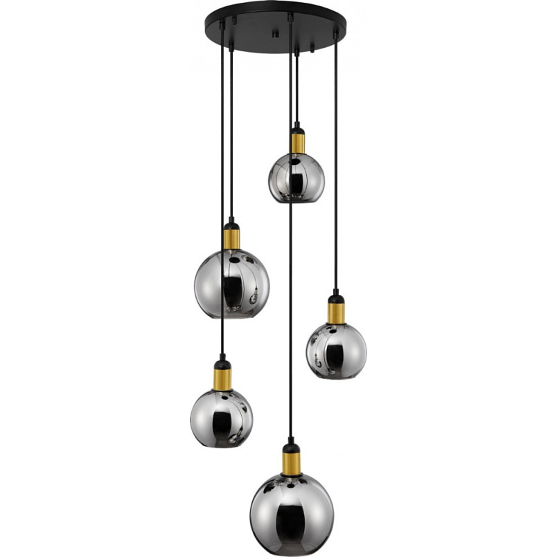 Lampa wisząca Luxes V - szkło dymione, loft | Decolab24