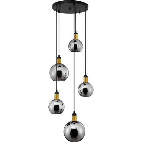 Lampa wisząca Luxes V - szkło dymione, loft | Decolab24