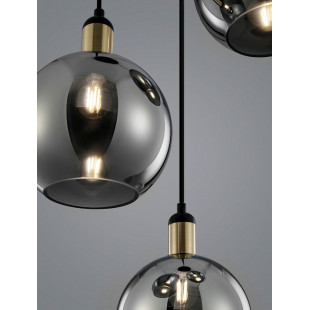 Lampa Wisząca Luxes III - Szkło Dymione, 3xE27 | Decolab24