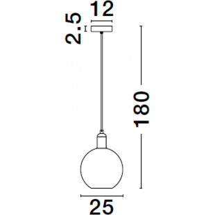 Lampa wisząca szklana kula Luxes 25cm - Eleganckie oświetlenie