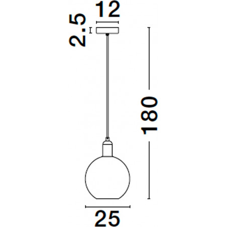Lampa wisząca szklana kula Luxes 25cm - Eleganckie oświetlenie