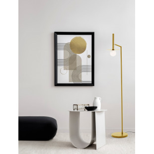 Lampa podłogowa szklana kula glamour Morgan opal / złoty