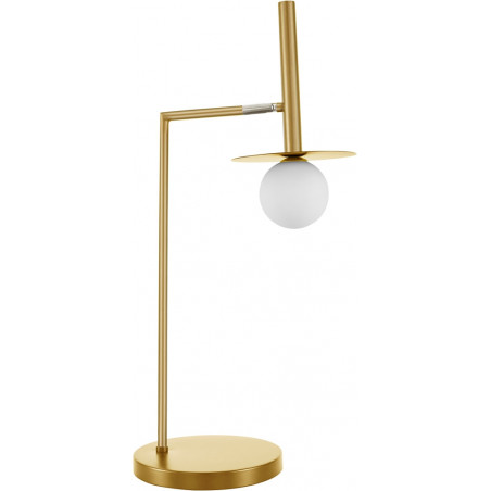 Lampa stołowa Glamour Morgan - szklana kula, złoto | Decolab24