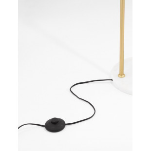 Lampa podłogowa stożek Antipe mosiądz / biały marmur