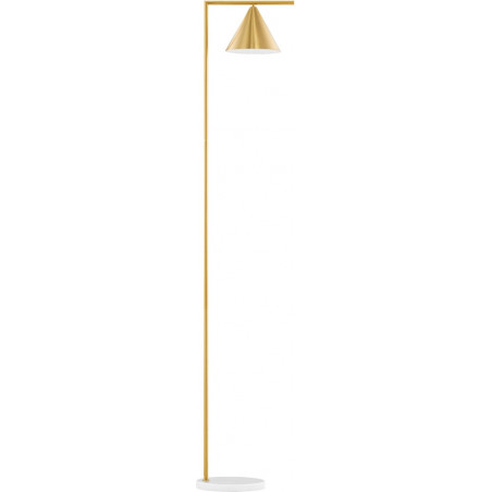 Lampa podłogowa Antipe: Złoty stożek z marmurem | Decolab24
