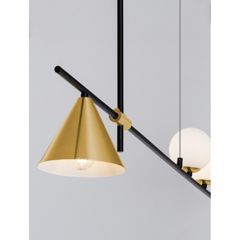 Lampa wisząca Antipe | Retro, Mosiądz i Szkło | Decolab24