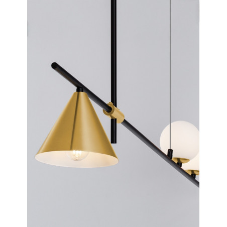 Lampa wisząca Antipe | Retro, Mosiądz i Szkło | Decolab24