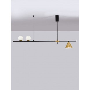 Lampa wisząca Antipe | Retro, Mosiądz i Szkło | Decolab24