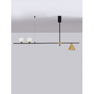 Lampa wisząca Antipe | Retro, Mosiądz i Szkło | Decolab24