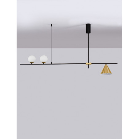 Lampa wisząca Antipe | Retro, Mosiądz i Szkło | Decolab24