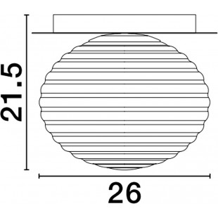 Plafon szklany Nella | E27, złoty, 35cm - Decolab24