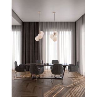 Lampa wisząca Nella | 3 punkty, szkło, złoto - Decolab24