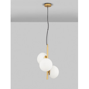 Lampa wisząca Nella | 3 punkty, szkło, złoto - Decolab24