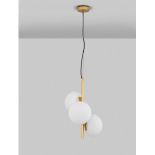 Lampa wisząca Nella | 3 punkty, szkło, złoto - Decolab24