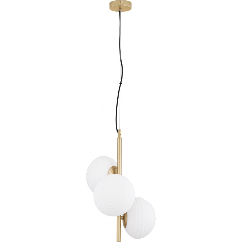 Lampa wisząca Nella | 3 punkty, szkło, złoto - Decolab24