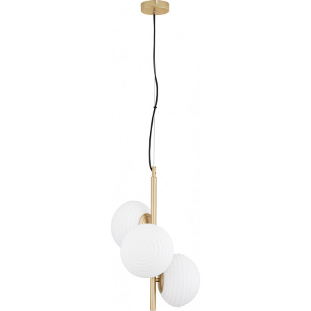Lampa wisząca Nella | 3 punkty, szkło, złoto - Decolab24