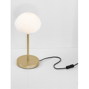 Lampa szklana Nella | Biało-złota, E14 | Decolab24