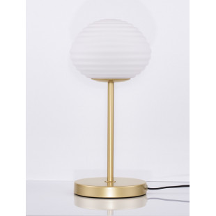 Lampa szklana Nella | Biało-złota, E14 | Decolab24