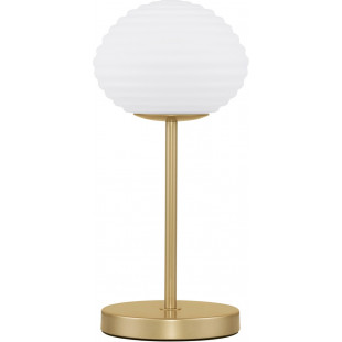 Lampa szklana Nella | Biało-złota, E14 | Decolab24