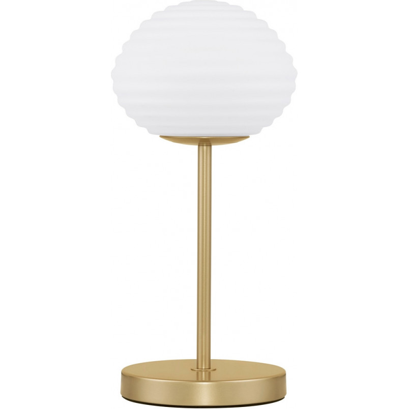 Lampa szklana Nella | Biało-złota, E14 | Decolab24