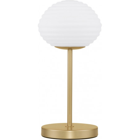 Lampa szklana Nella | Biało-złota, E14 | Decolab24