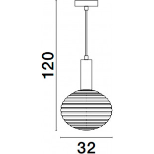 Lampa wisząca Nella: Szklana kula, złoty detal | Decolab24