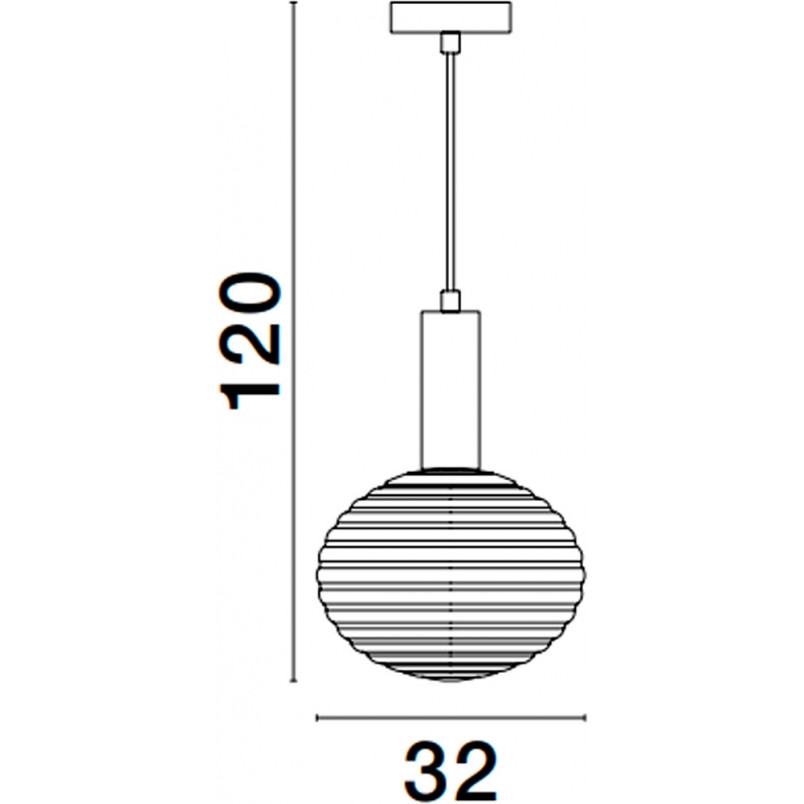 Lampa wisząca Nella: Szklana kula, złoty detal | Decolab24