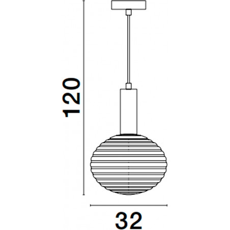 Lampa wisząca Nella: Szklana kula, złoty detal | Decolab24