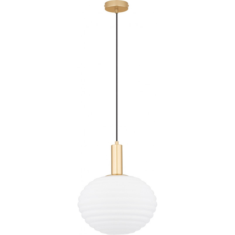 Lampa wisząca Nella: Szklana kula, złoty detal | Decolab24