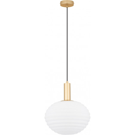 Lampa wisząca Nella: Szklana kula, złoty detal | Decolab24