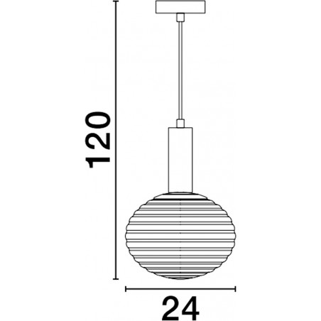 Lampa wisząca Nella | Szkło białe, złoto | Decolab24