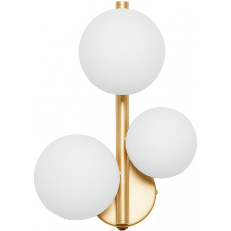 Kinkiet 3 szklane kule glamour Nerro - Luksusowy design | Decolab24