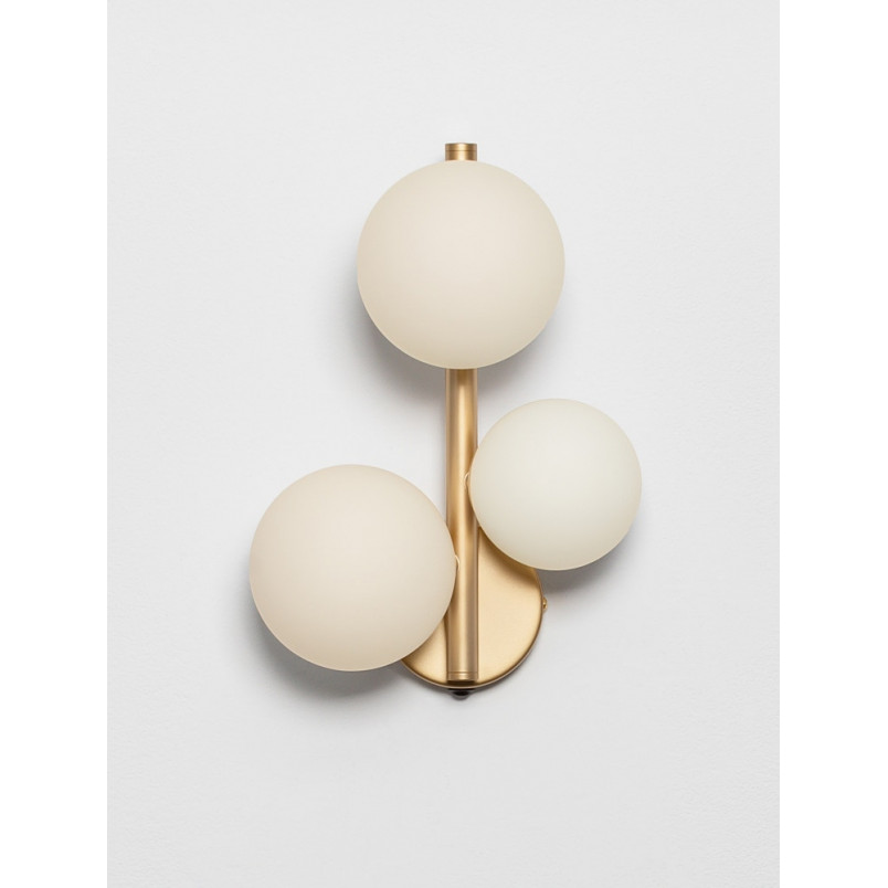 Kinkiet 3 szklane kule glamour Nerro - Luksusowy design | Decolab24