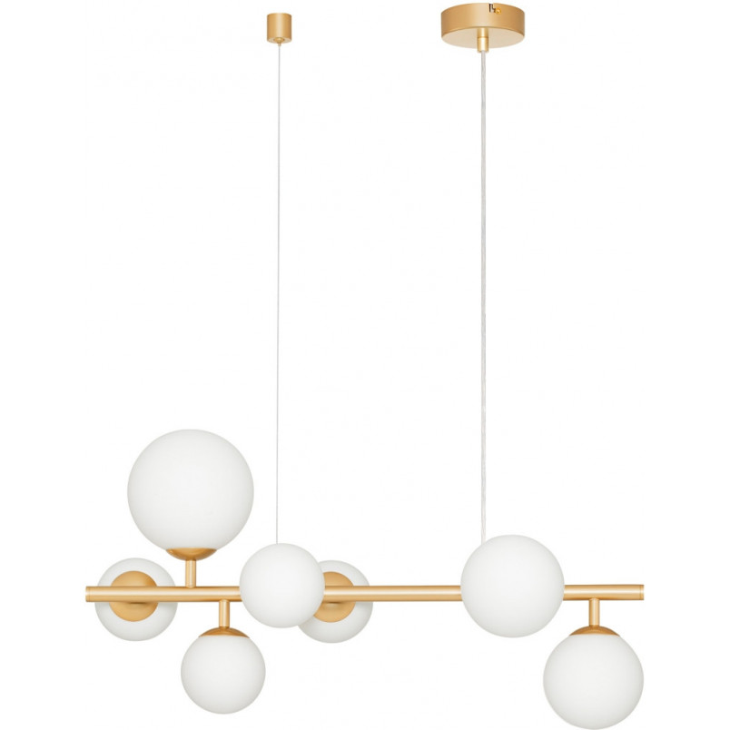 Lampa wisząca glamour Nerro VII - szkło, złoto | Decolab24
