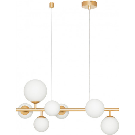 Lampa wisząca glamour Nerro VII - szkło, złoto | Decolab24