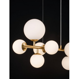 Lampa wisząca glamour Nerro VII - szkło, złoto | Decolab24