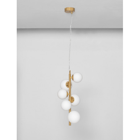 Lampa wisząca glamour Nerro VI - szkło, 6 punktów | Decolab24