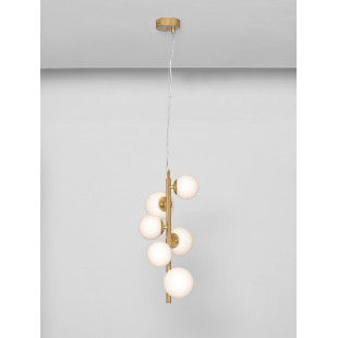 Lampa wisząca glamour Nerro VI - szkło, 6 punktów | Decolab24