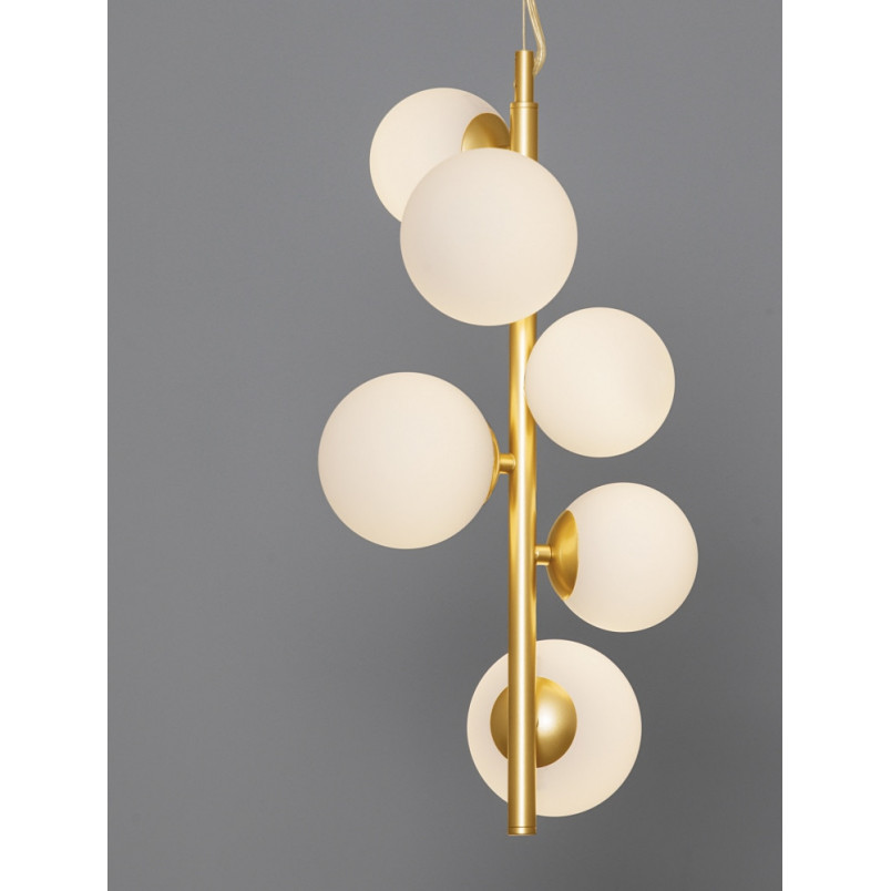 Lampa wisząca glamour Nerro VI - szkło, 6 punktów | Decolab24