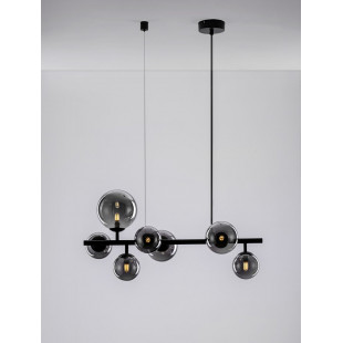 Lampa wisząca glamour Nerro VII | Szkło dymione, 7 żarówek