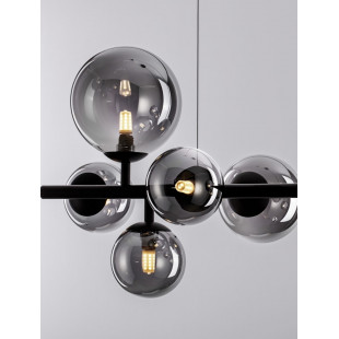 Lampa wisząca glamour Nerro VII | Szkło dymione, 7 żarówek
